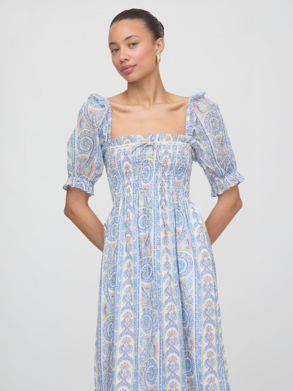 Hill House Home The Scarlett Nap Dress - Blue Corsica Paisley Size SBlue Corsica